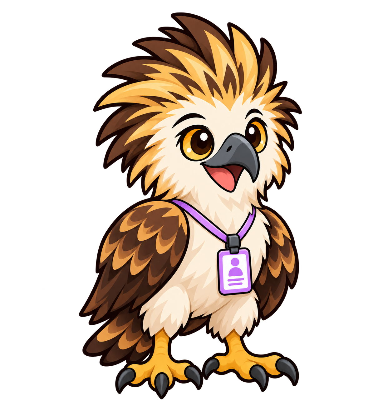 Your young Philippine Eagle growing its brown wings