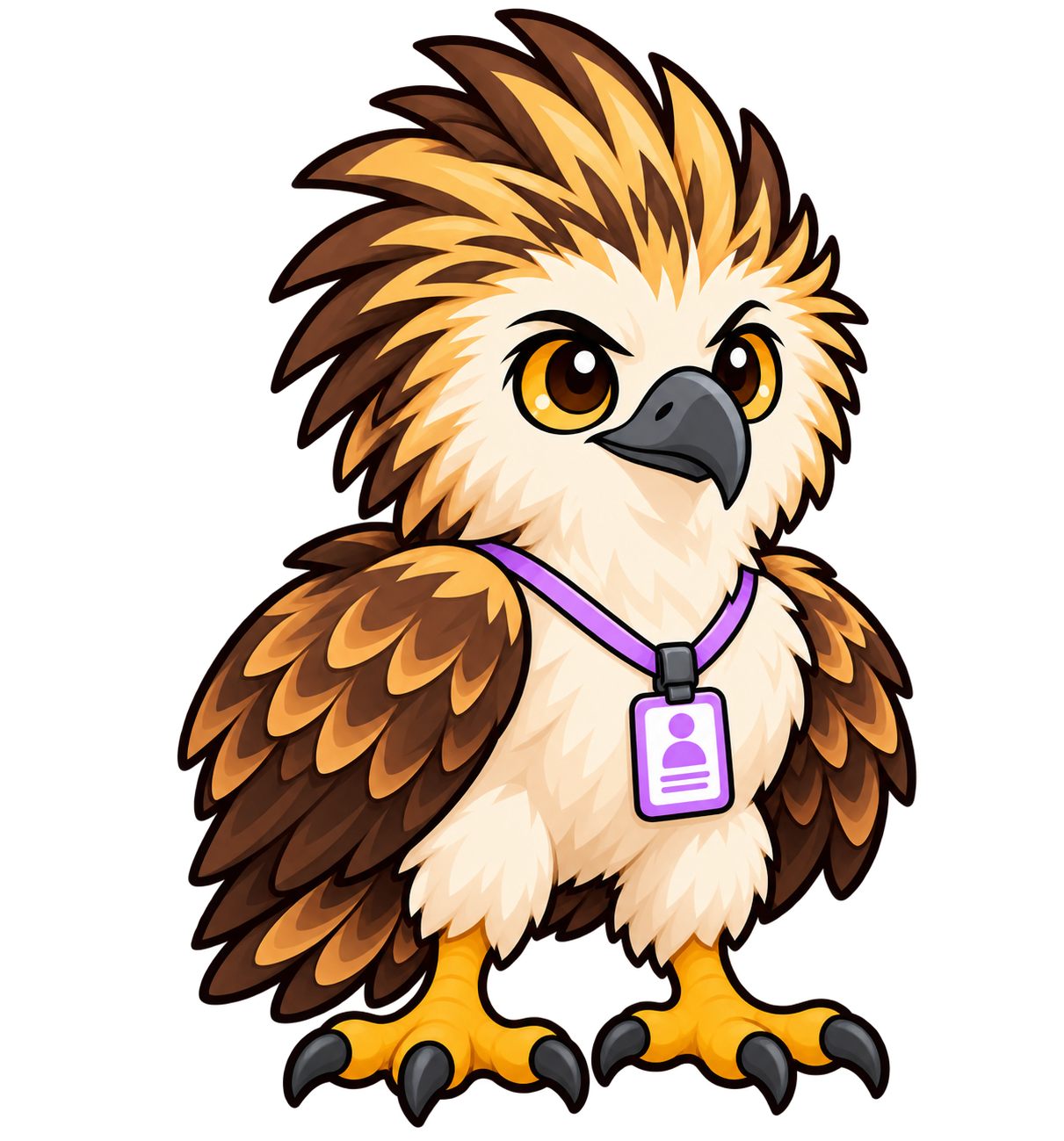 Your almost grown Philippine Eagle with a fuller crest